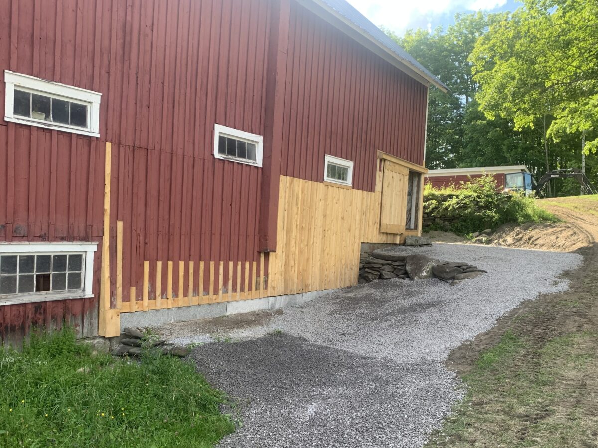 New drainage for a Vermont barn
